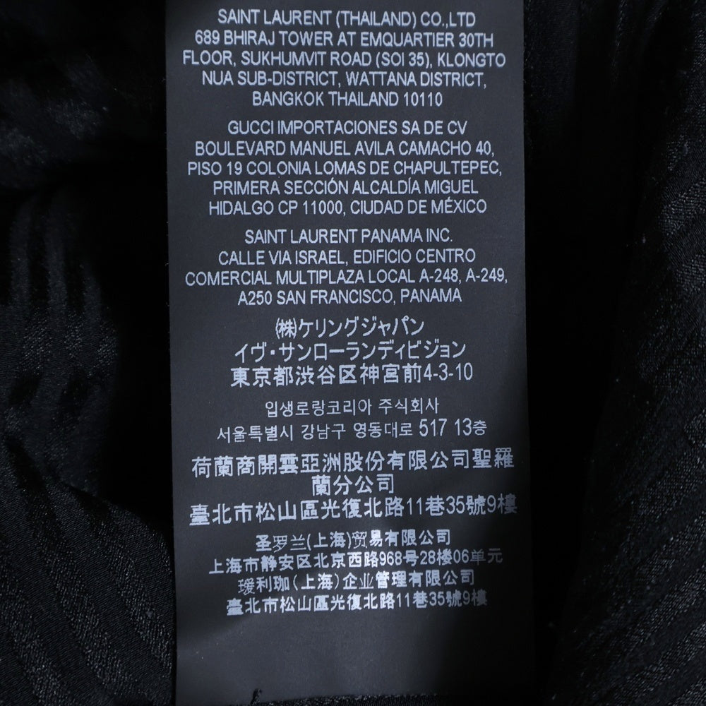 SAINT LAURENT PARIS(サンローランパリ) 19AW Silk Stripes Shirt シルク ストライプ 長袖 シャツ ブラック 653860 Y1D89