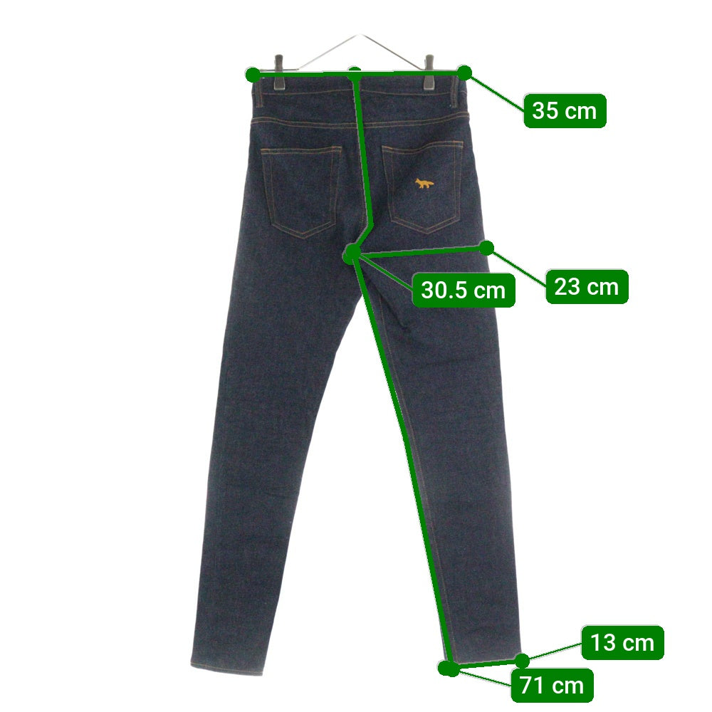 MAISON KITSUNE(メゾンキツネ) スリムフィット デニムパンツ インディゴ KWP39000