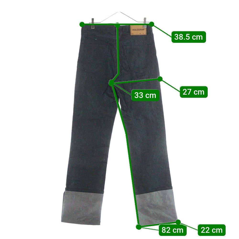 doublet(ダブレット) 23SS Hologram Denim Pants ホログラムストレートデニムパンツ インディゴ 23SS10PT228