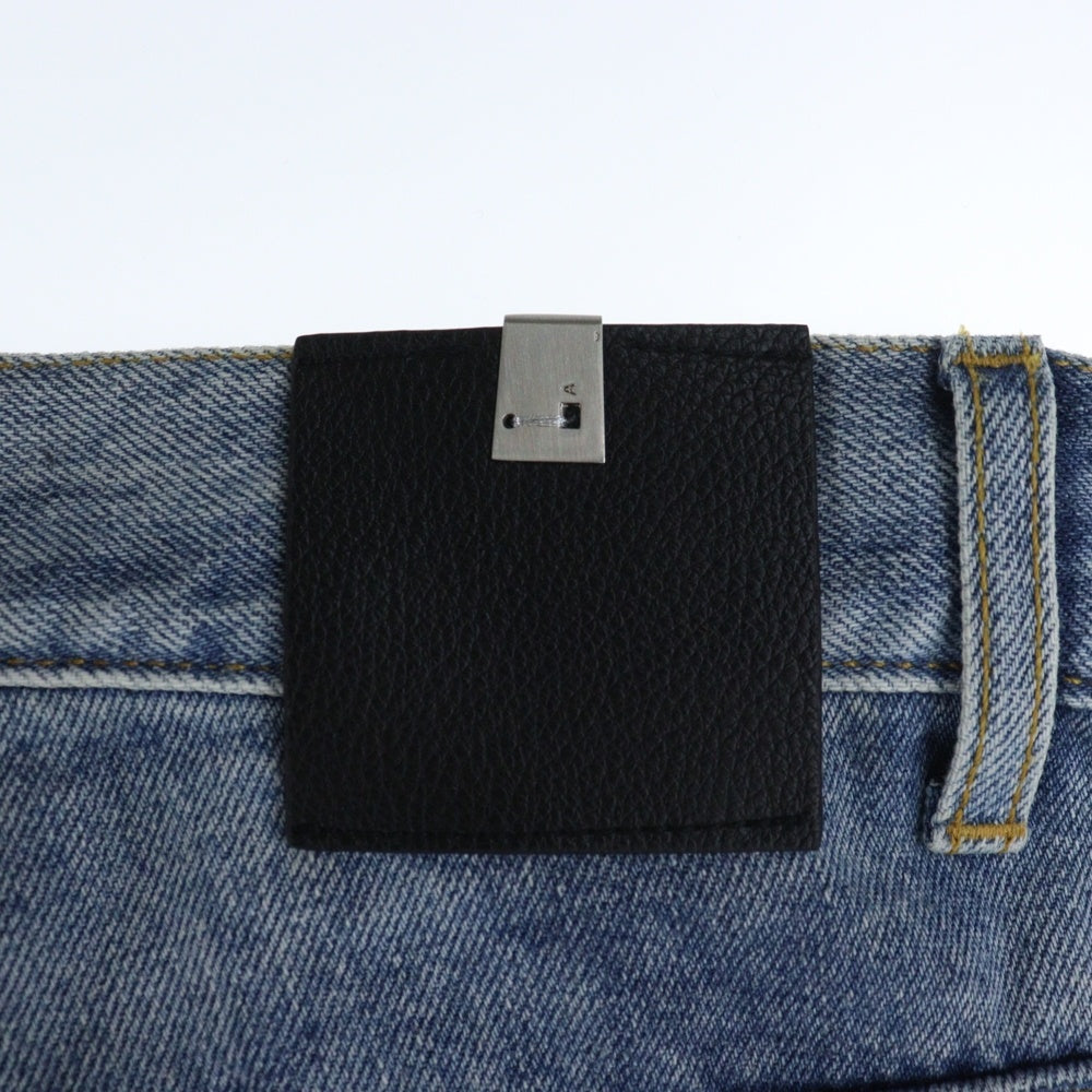 BLACK MEANS(ブラックミーンズ) × 1017 ALYX 9SM Embellished Distressed Stretch-Denim Jeans ×アリクス コラボ デストロイ ダメージ加工デニムパンツ インディゴ