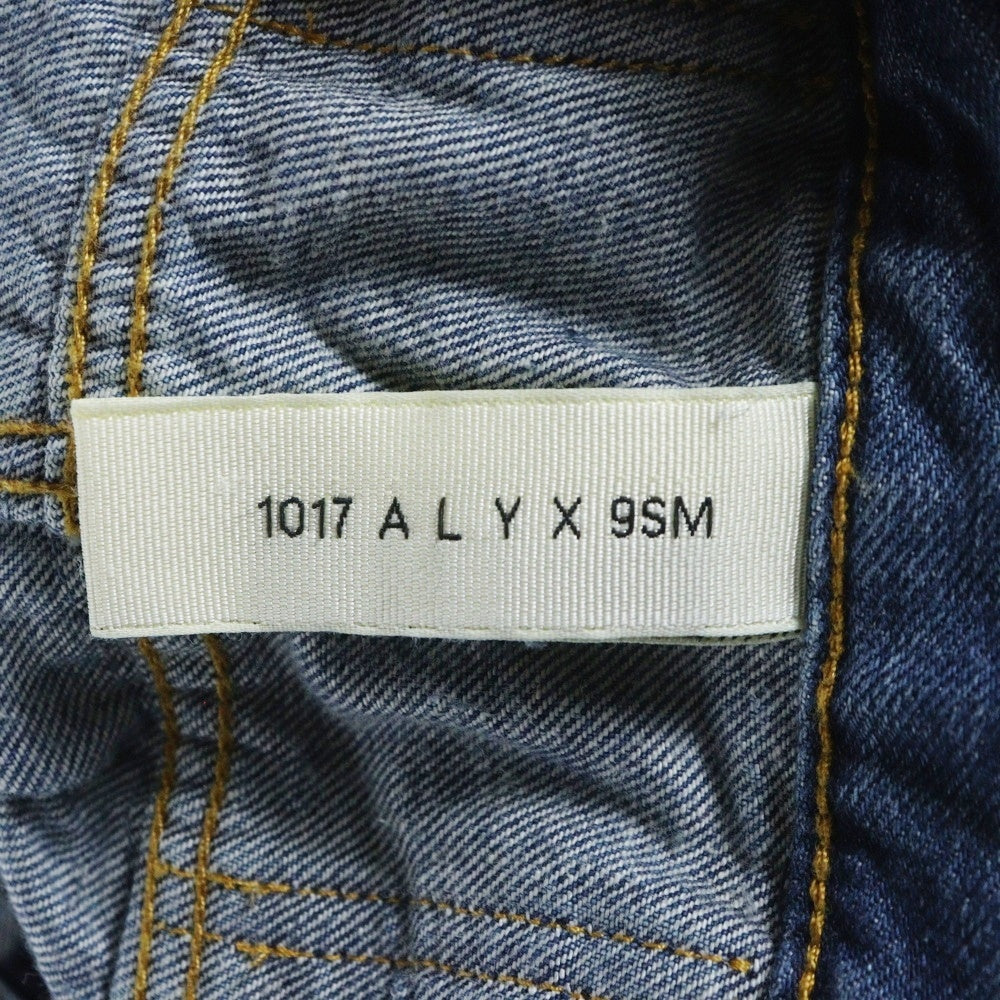 BLACK MEANS(ブラックミーンズ) × 1017 ALYX 9SM Embellished Distressed Stretch-Denim Jeans ×アリクス コラボ デストロイ ダメージ加工デニムパンツ インディゴ