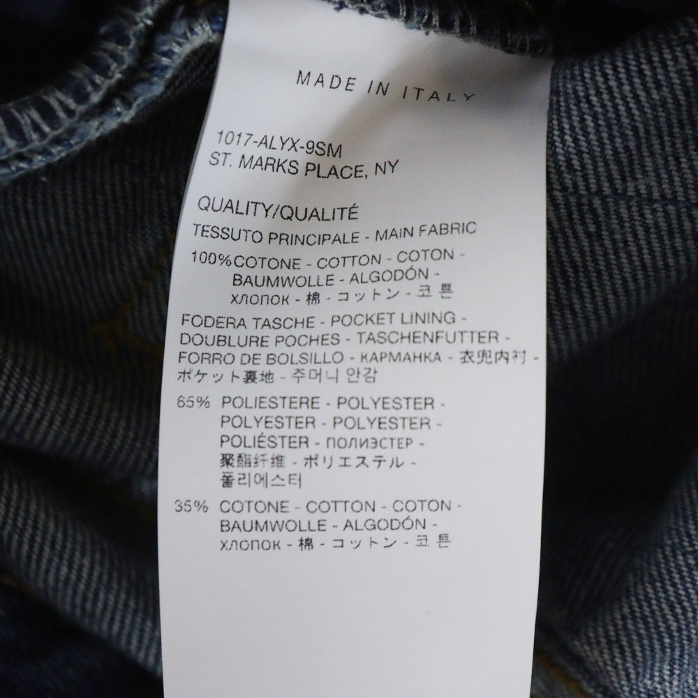 BLACK MEANS(ブラックミーンズ) × 1017 ALYX 9SM Embellished Distressed Stretch-Denim Jeans ×アリクス コラボ デストロイ ダメージ加工デニムパンツ インディゴ