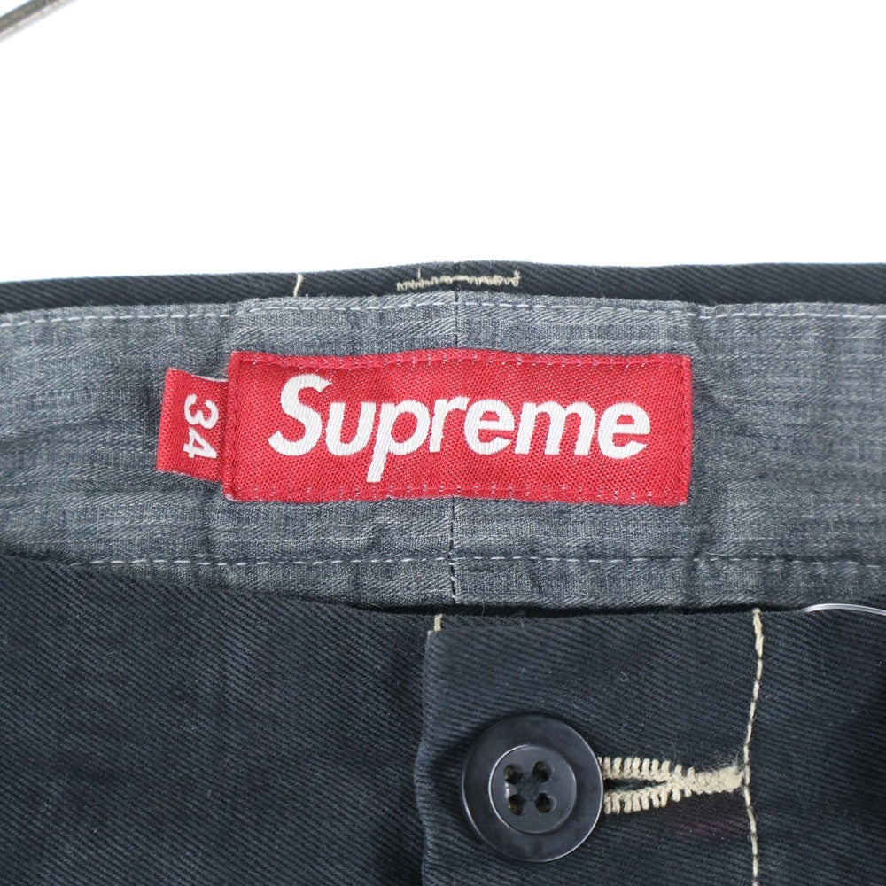 SUPREME(シュプリーム) 24AW Chino Pant Overdyed Labels オーバーダイ レーベル チノ ワークパンツ ブラック