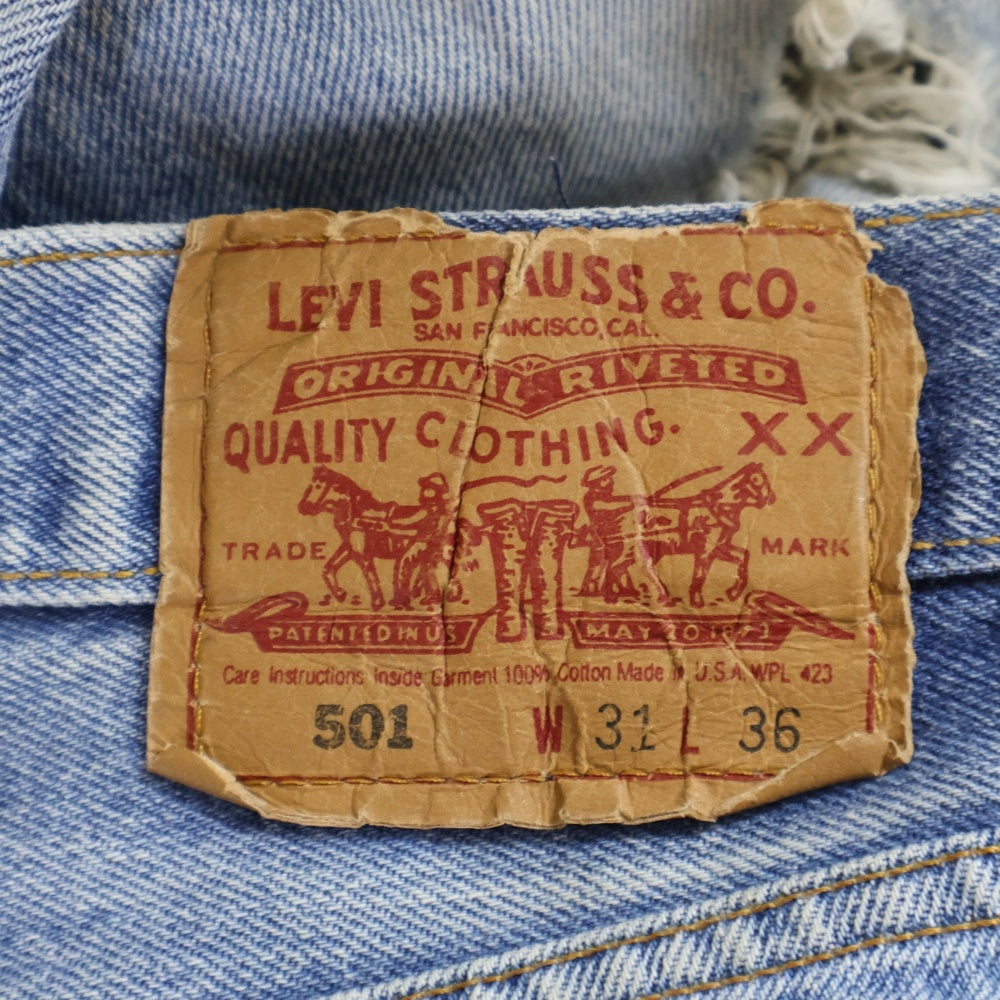 Levi's(リーバイス) 90S VINTAGE 501XX 復刻 ボタン裏552 米国製 ヴィンテージ ボタンフライデニムパンツ インディゴ 501-0000