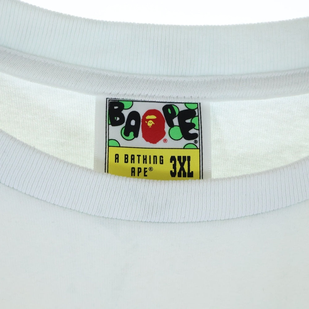 A BATHING APE(アベイシングエイプ) Gold Zip Shark Tee ゴールドシップ シャーク プリント クルーネック コットン 半袖Tシャツ カットソー ライトブルー 001TEG301015X