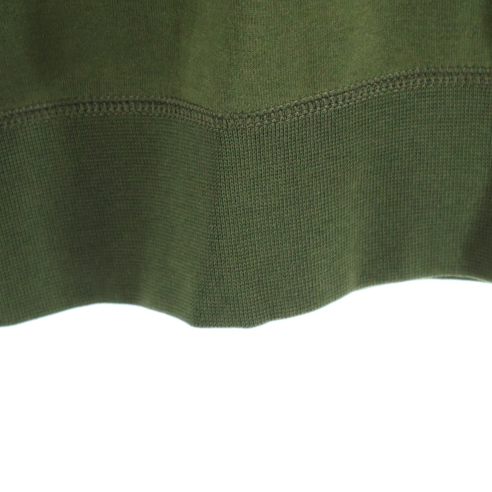 POLO RALPH LAUREN(ポロラルフローレン) スモールポニー刺繍 Vガゼット クルーネック スウェット トレーナー カーキ