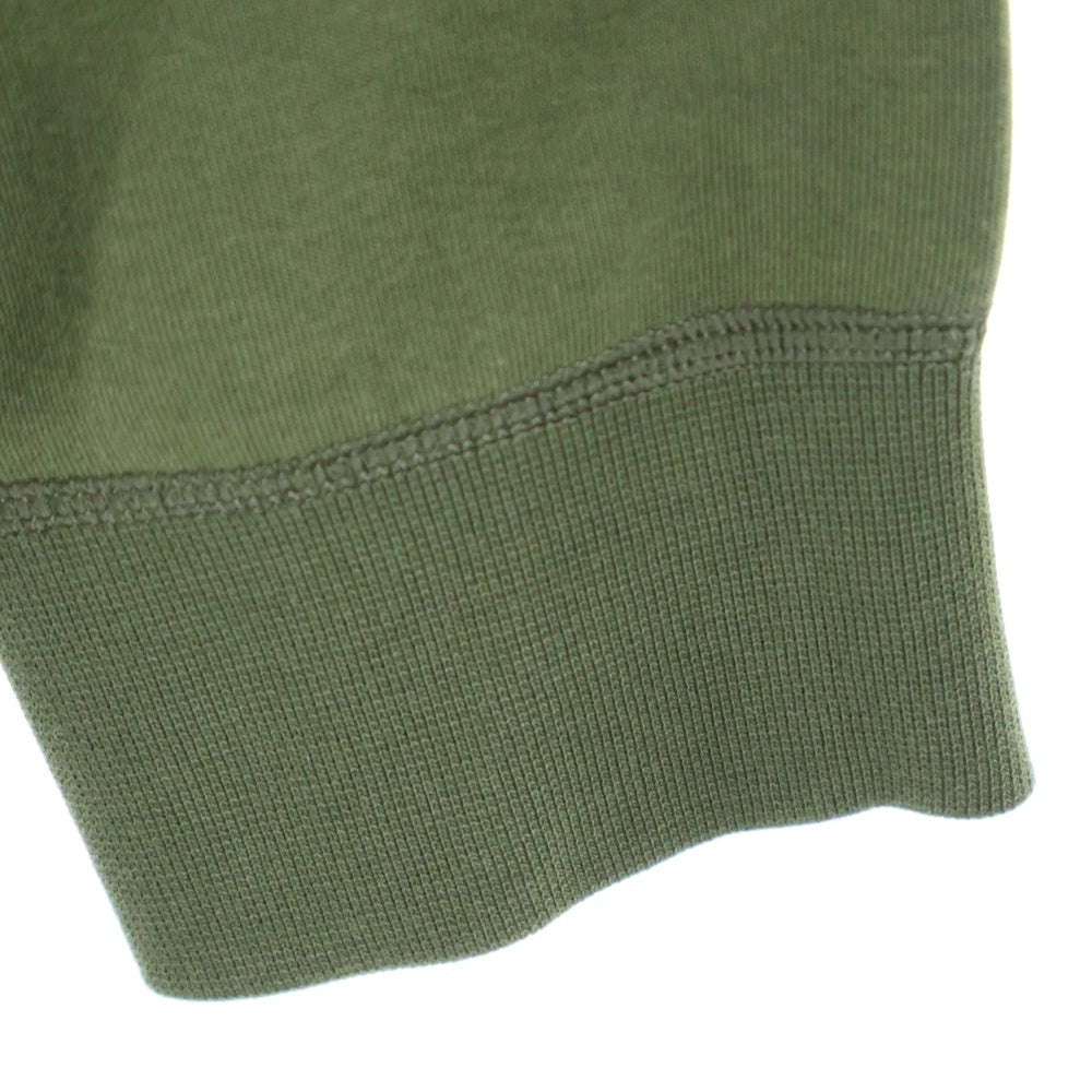 POLO RALPH LAUREN(ポロラルフローレン) スモールポニー刺繍 Vガゼット クルーネック スウェット トレーナー カーキ