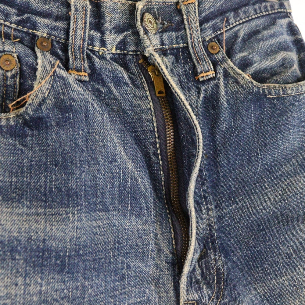 Levi's(リーバイス) 50S VINTAGE 504ZXX ユースモデル トップボタンドームGRIPPER ZIPPER 片面タブ Vステッチ 隠しリベット センターオンセット ジップフライデニムパンツ
