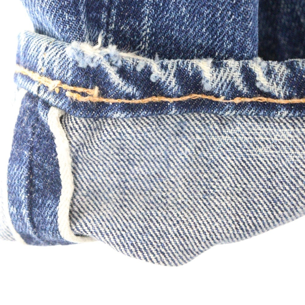 Levi's(リーバイス) 70S VINTAGE 502 ボタン裏16 BIGE 後期 平行ステッチ 紙パッチ SCOVILL ZIPPER ヴィンテージ ジップフライデニムパンツ インディゴ