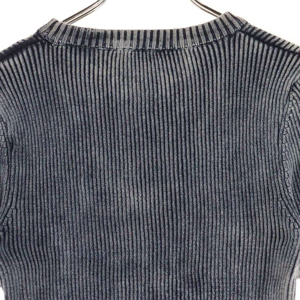 DIESEL(ディーゼル) M-Anaheim Dロゴ 半袖ニットシャツ カットソー インディゴ レディース A16249