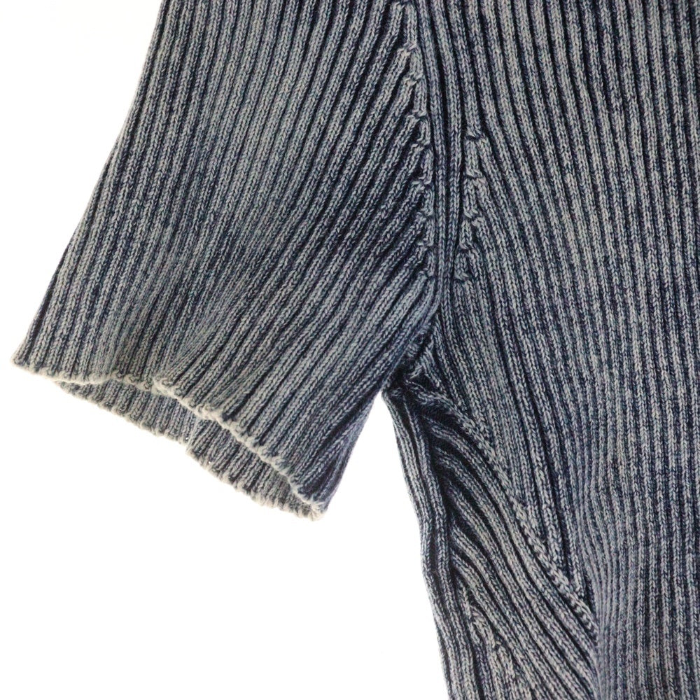 DIESEL(ディーゼル) M-Anaheim Dロゴ 半袖ニットシャツ カットソー インディゴ レディース A16249