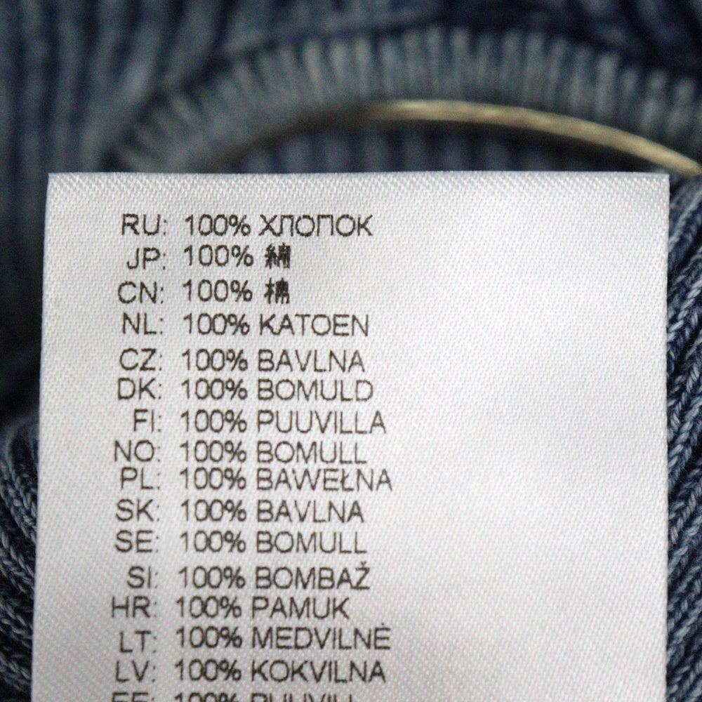 DIESEL(ディーゼル) M-Anaheim Dロゴ 半袖ニットシャツ カットソー インディゴ レディース A16249