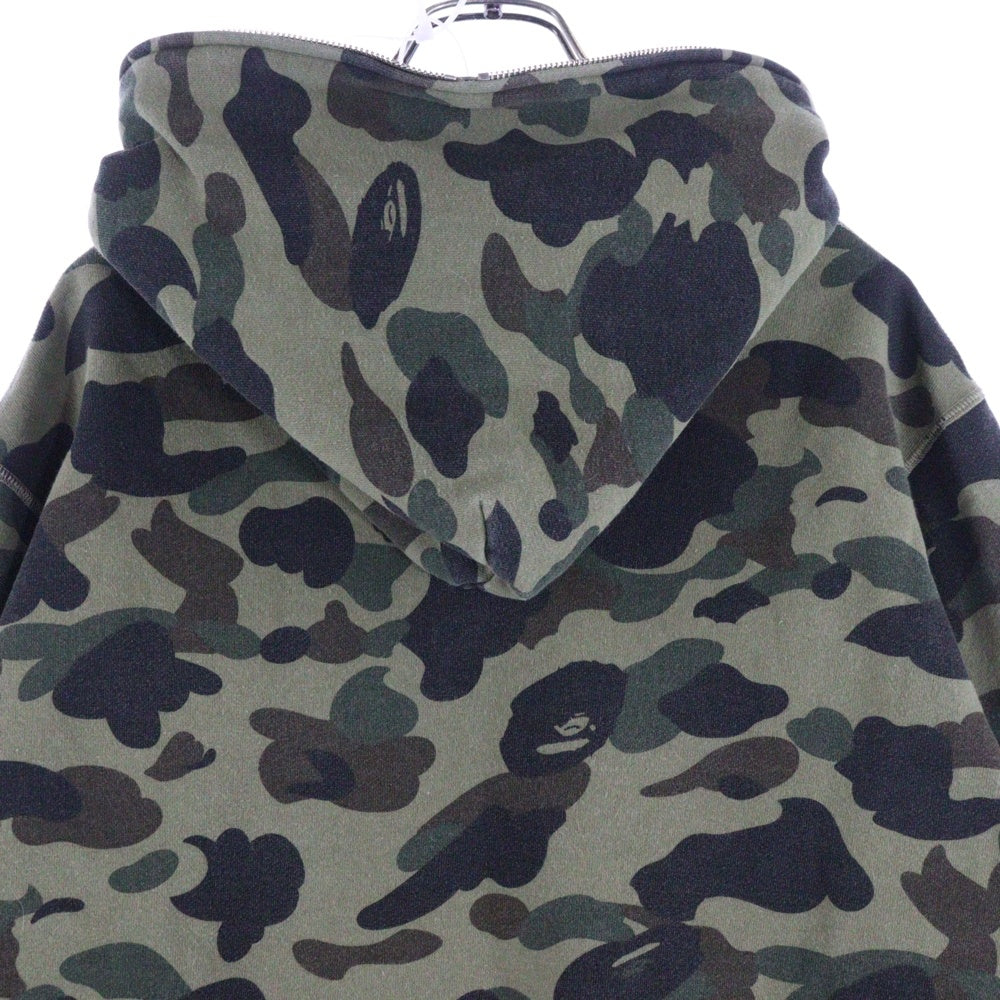 A BATHING APE(アベイシングエイプ) 1ST CAMO APE HEAD PATCH FULL ZIP HOODIE カモ柄 エイプ ヘッド パッチ ジップアップ スウェット パーカー マルチ 001ZPJ701005M