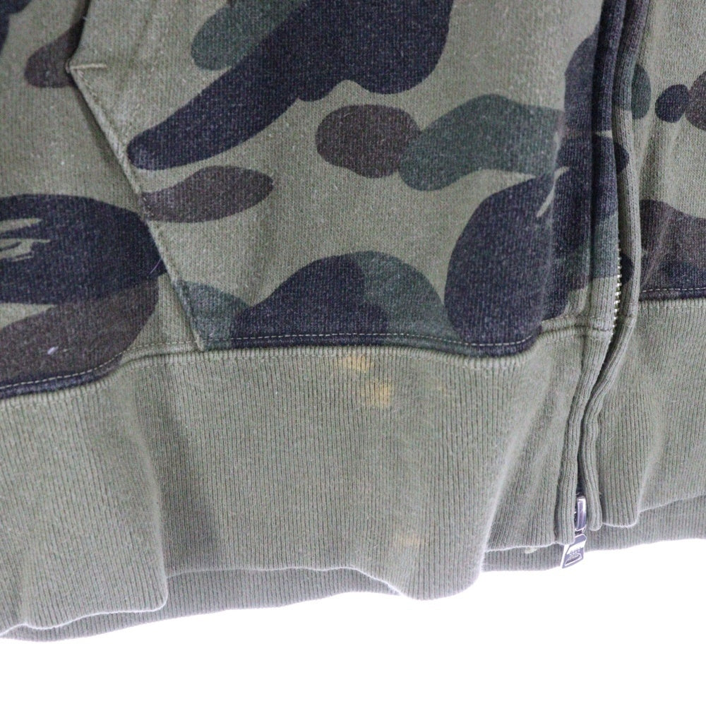 A BATHING APE(アベイシングエイプ) 1ST CAMO APE HEAD PATCH FULL ZIP HOODIE カモ柄 エイプ ヘッド パッチ ジップアップ スウェット パーカー マルチ 001ZPJ701005M