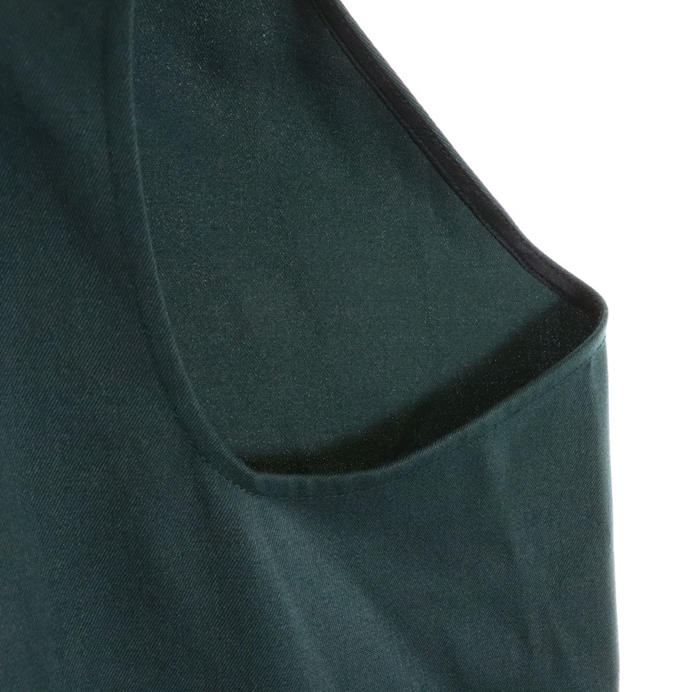 MM6 Maison Margiela(エムエムシックスメゾンマルジェラ) 20AW ピークドラペル ワイドジレ ノースリーブプルオーバージャケット グリーン レディース S52FB0054 S47848