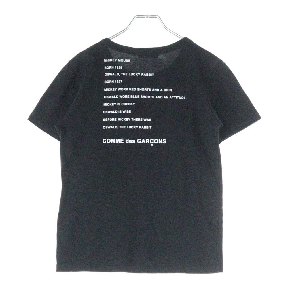 COMME des GARCONS(コムデギャルソン) 10 corso como COMME des GARCONS AD2005 OSWALD キャラクタープリント 半袖Tシャツ ブラック レディース AZ-T026