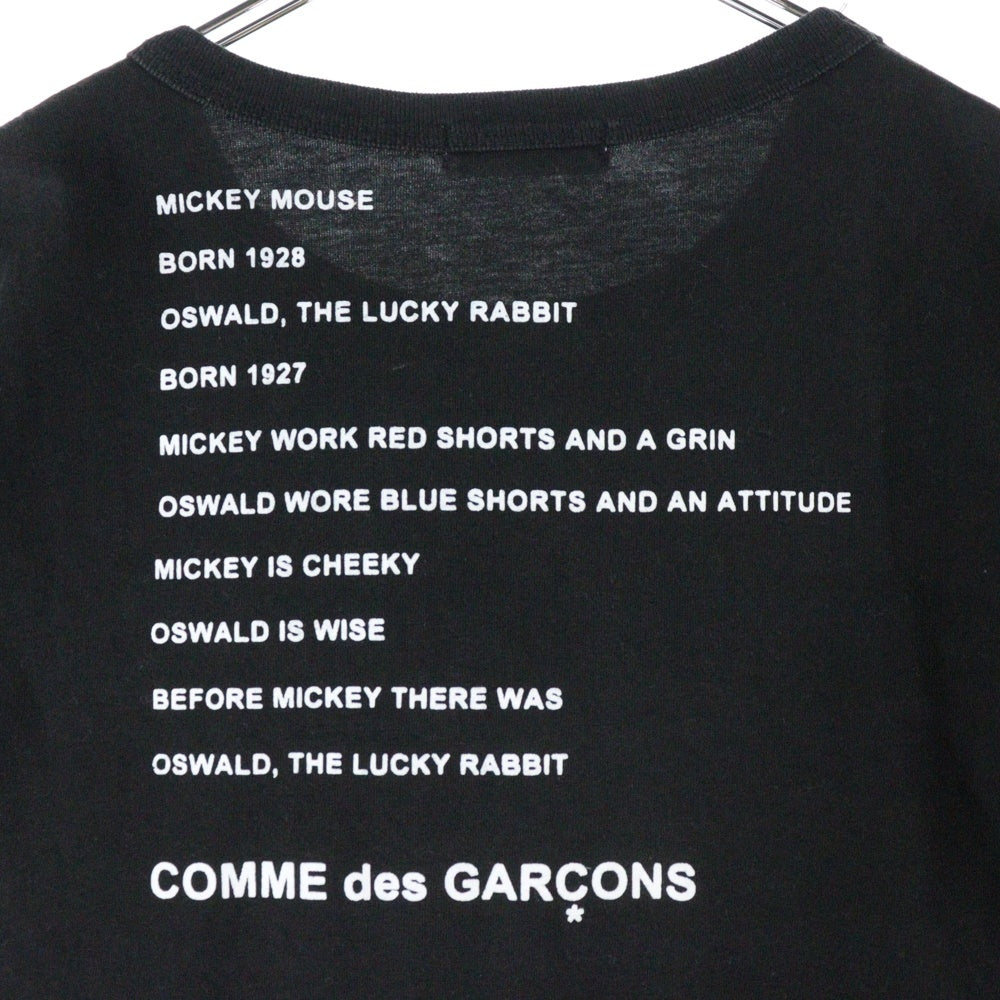 COMME des GARCONS(コムデギャルソン) 10 corso como COMME des GARCONS AD2005 OSWALD キャラクタープリント 半袖Tシャツ ブラック レディース AZ-T026