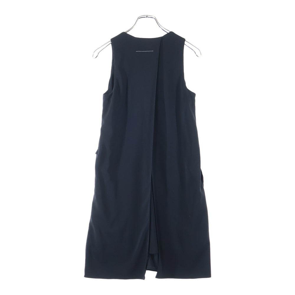 MM6 Maison Margiela(エムエムシックスメゾンマルジェラ) 15AW 変形デザイン サイドリボン ノースリーブワンピース ブラック レディース S32CT0684 S44132