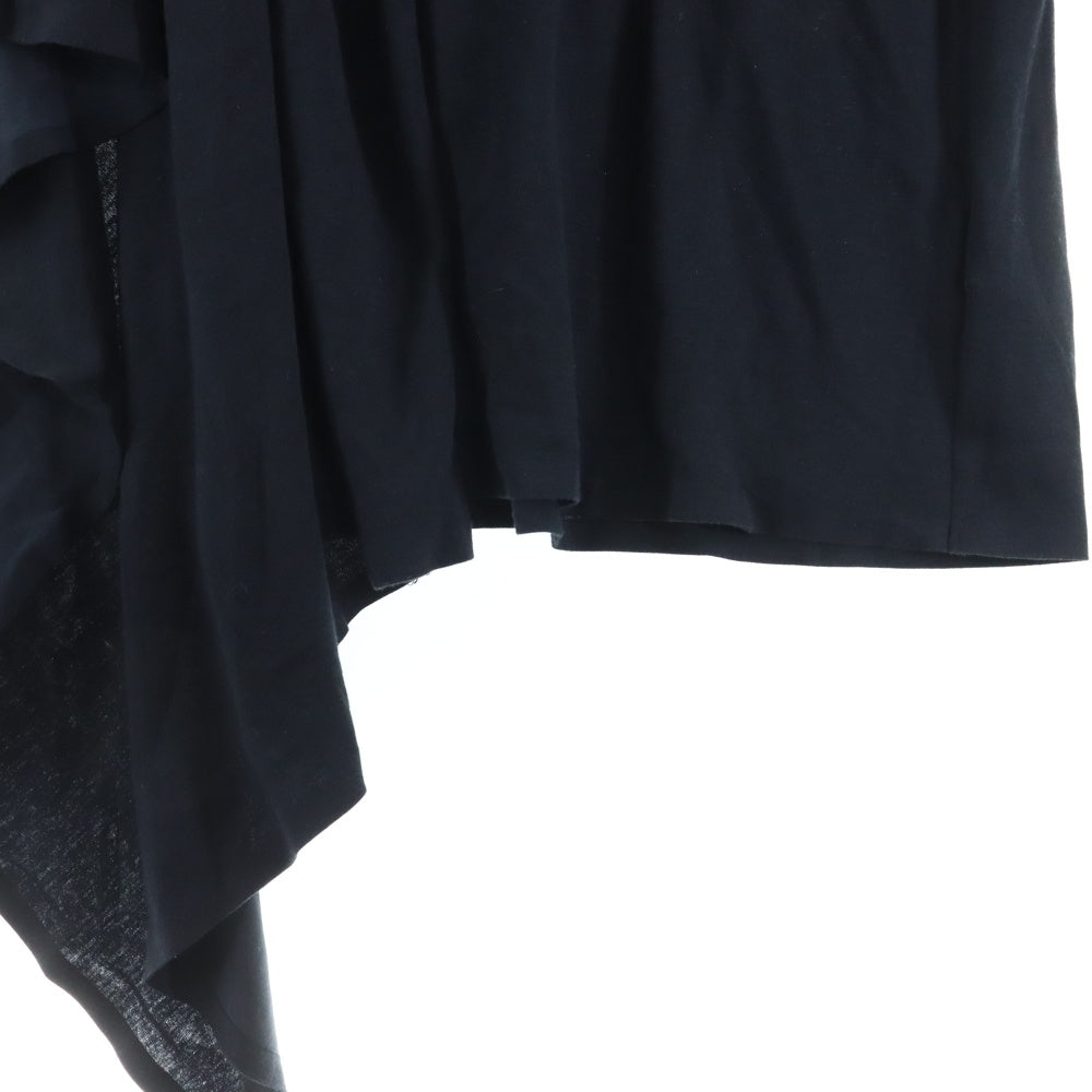 MM6 Maison Margiela(エムエムシックスメゾンマルジェラ) 14SS アシンメトリー 変形デザイン Vネック 長袖ワンピース ブラック レディース S32CT0538 S22329