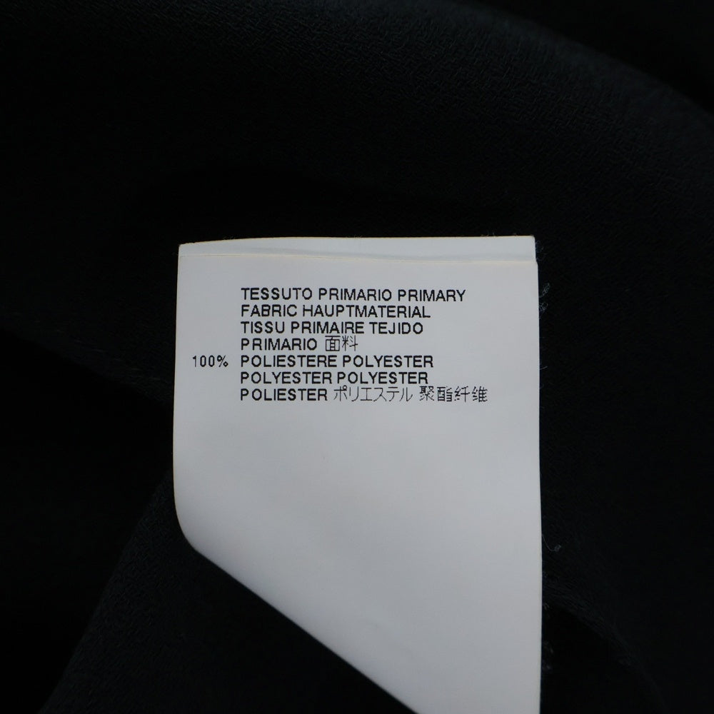 Maison Margiela 1(メゾンマルジェラ) 13AW サイドプリーツ Vネック ポリエステル ワンピース ブラック レディース S31CT0696 S42024