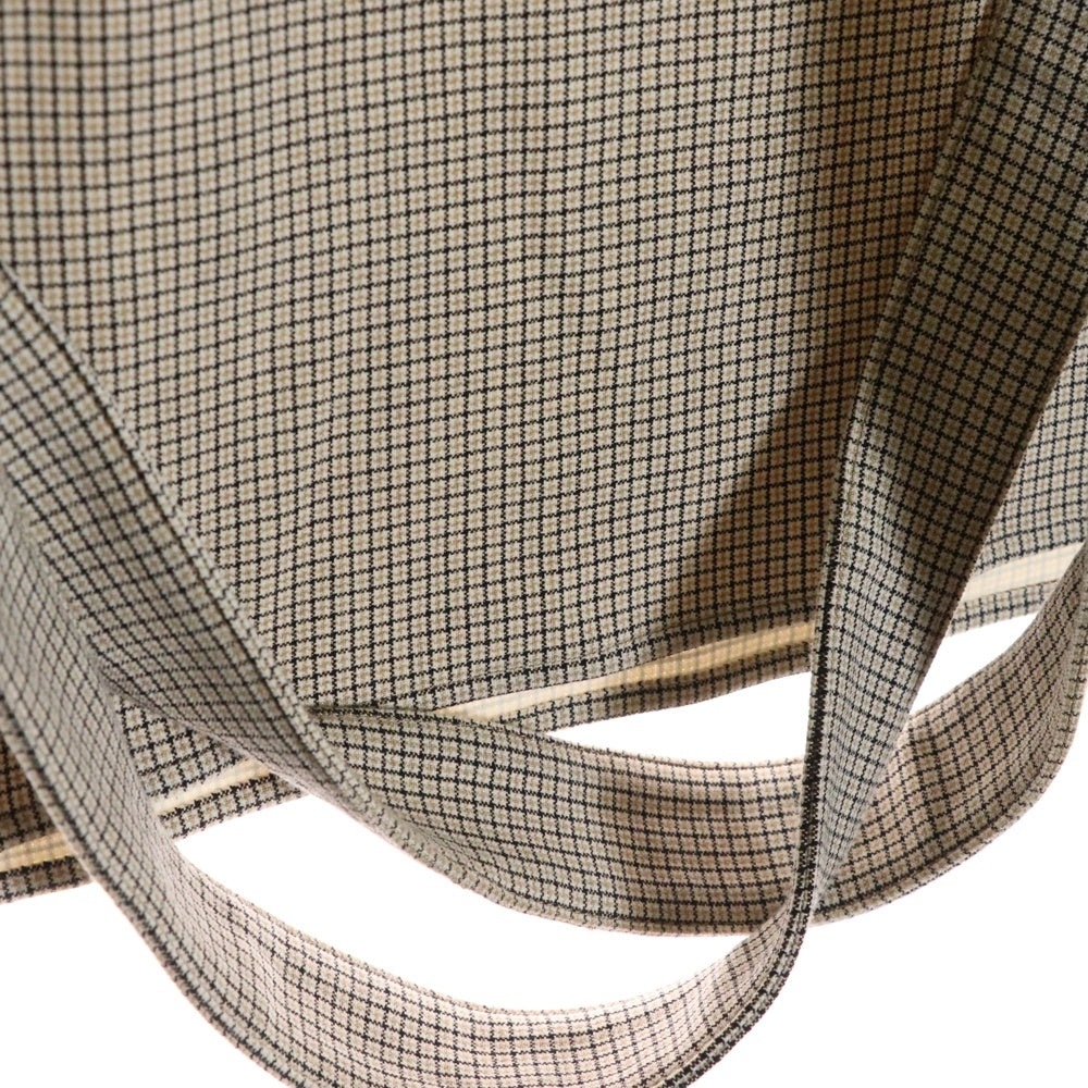 MM6 Maison Margiela(エムエムシックスメゾンマルジェラ) 18AW 格子柄 フロントタック バックループデザイン ポリレーヨン 半袖Tシャツ レディース S52NC0124 S48960