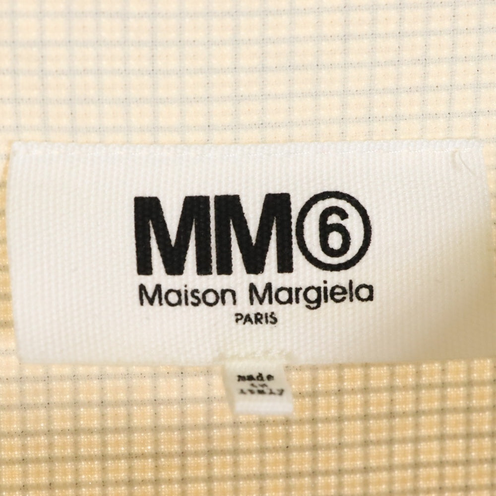 MM6 Maison Margiela(エムエムシックスメゾンマルジェラ) 18AW 格子柄 フロントタック バックループデザイン ポリレーヨン 半袖Tシャツ レディース S52NC0124 S48960