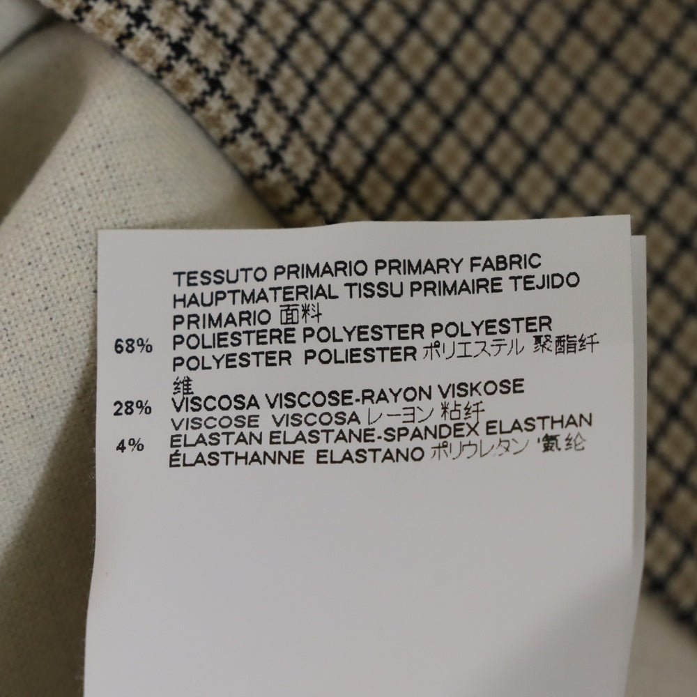 MM6 Maison Margiela(エムエムシックスメゾンマルジェラ) 18AW 格子柄 フロントタック バックループデザイン ポリレーヨン 半袖Tシャツ レディース S52NC0124 S48960