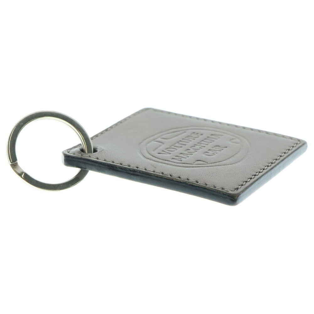 HERMES(エルメス) スクエア レザー キーホルダー ブラック