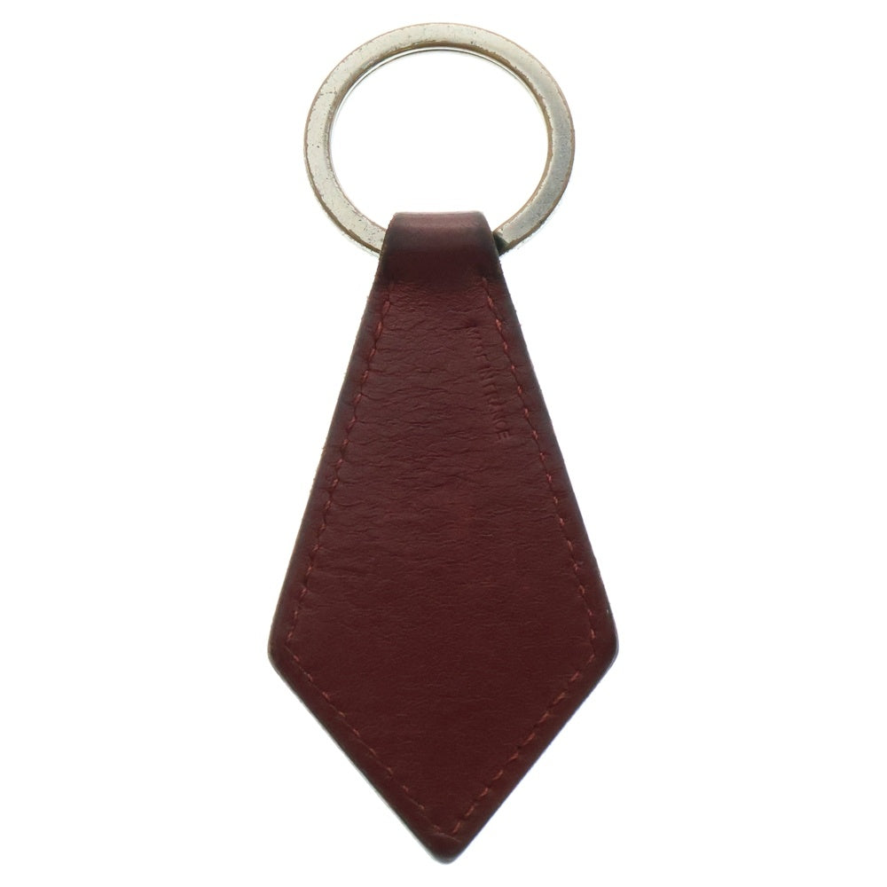 HERMES(エルメス) ロゴデザイン ヴォー スイフト スムースレザー キーホルダー レッド 069701CKK1