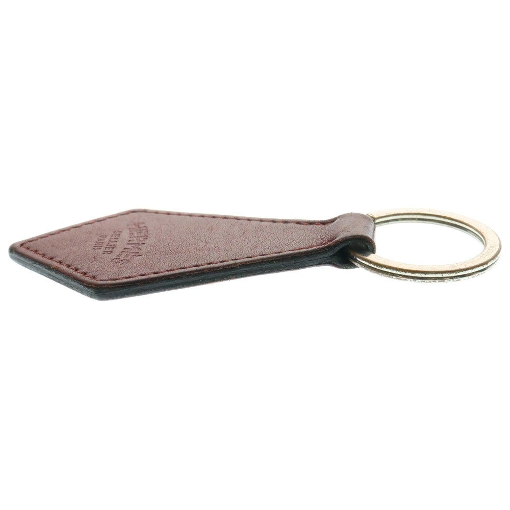 HERMES(エルメス) ロゴデザイン ヴォー スイフト スムースレザー キーホルダー レッド 069701CKK1