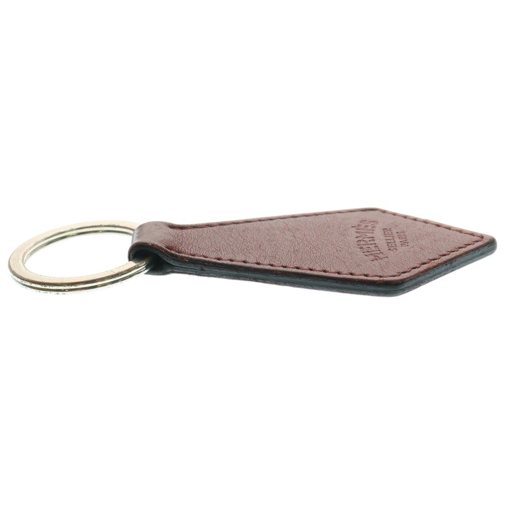 HERMES(エルメス) ロゴデザイン ヴォー スイフト スムースレザー キーホルダー レッド 069701CKK1