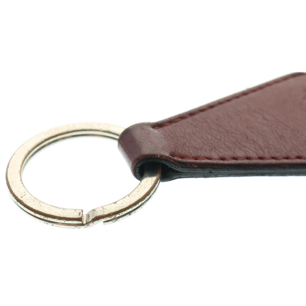 HERMES(エルメス) ロゴデザイン ヴォー スイフト スムースレザー キーホルダー レッド 069701CKK1