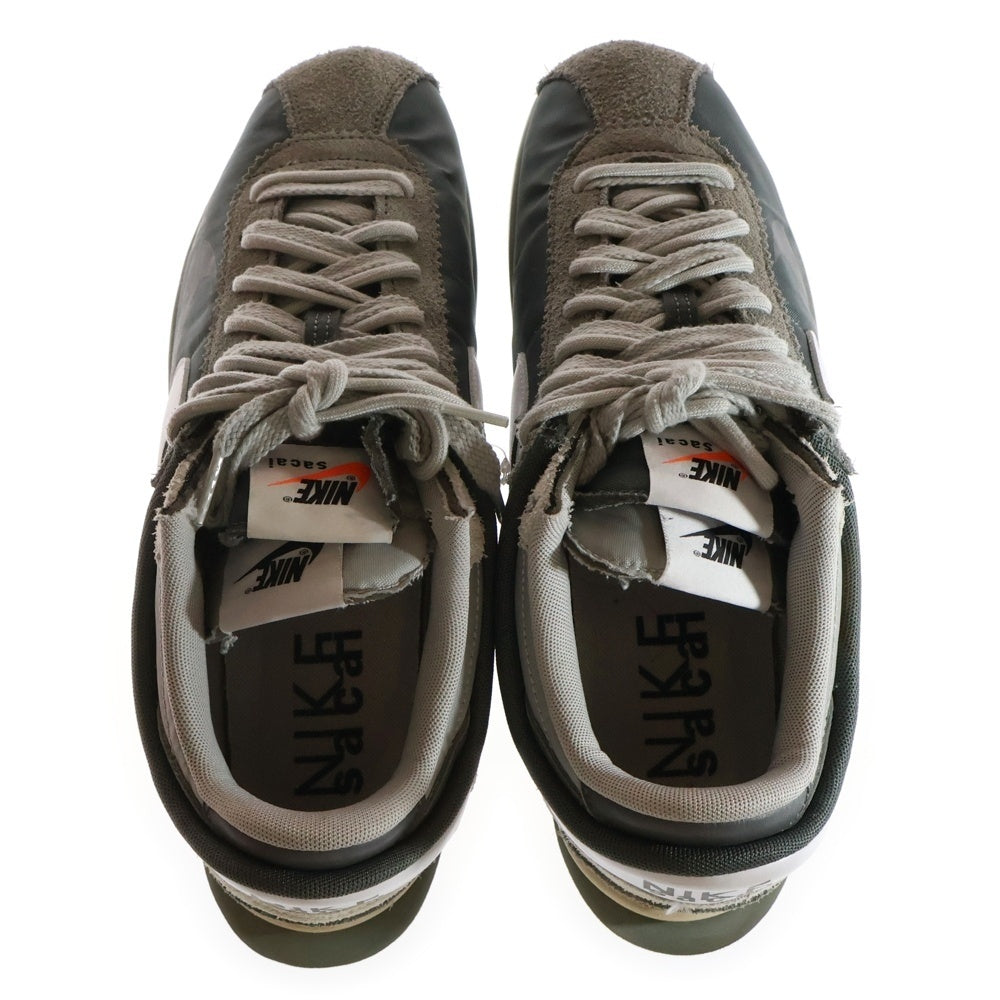 NIKE(ナイキ) ×SACAI ZOOM CORTEZ IRON GREY サカイ ズーム コルテッツ アイロン ローカットスニーカー グレー US11/29cm DQ0581-001