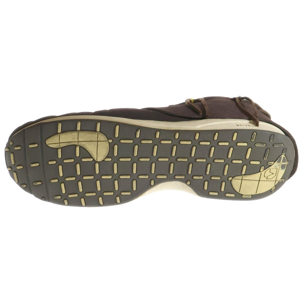 VISVIM(ヴィスヴィム) ロゴ印字付き スウェードレザーミッドカットスニーカー ブラウン V006-02