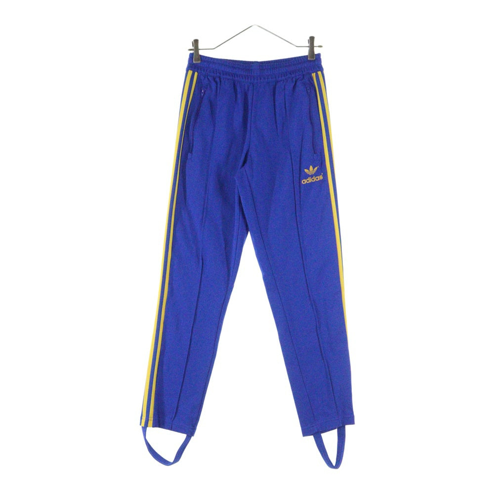 adidas(アディダス) GE0812 70S TRACK PANTS フロッキーロゴ トラックパンツ ブルー/イエロー