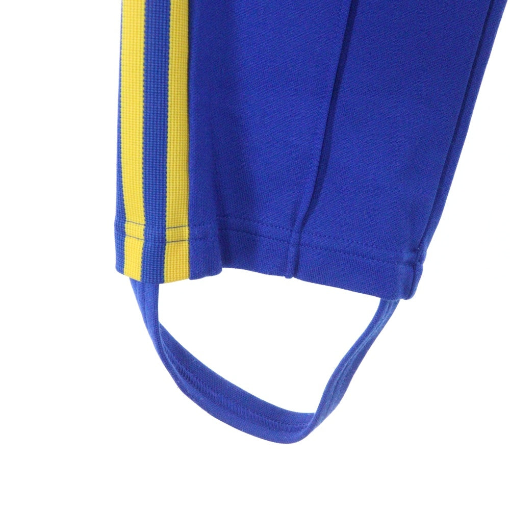 adidas(アディダス) GE0812 70S TRACK PANTS フロッキーロゴ トラックパンツ ブルー/イエロー