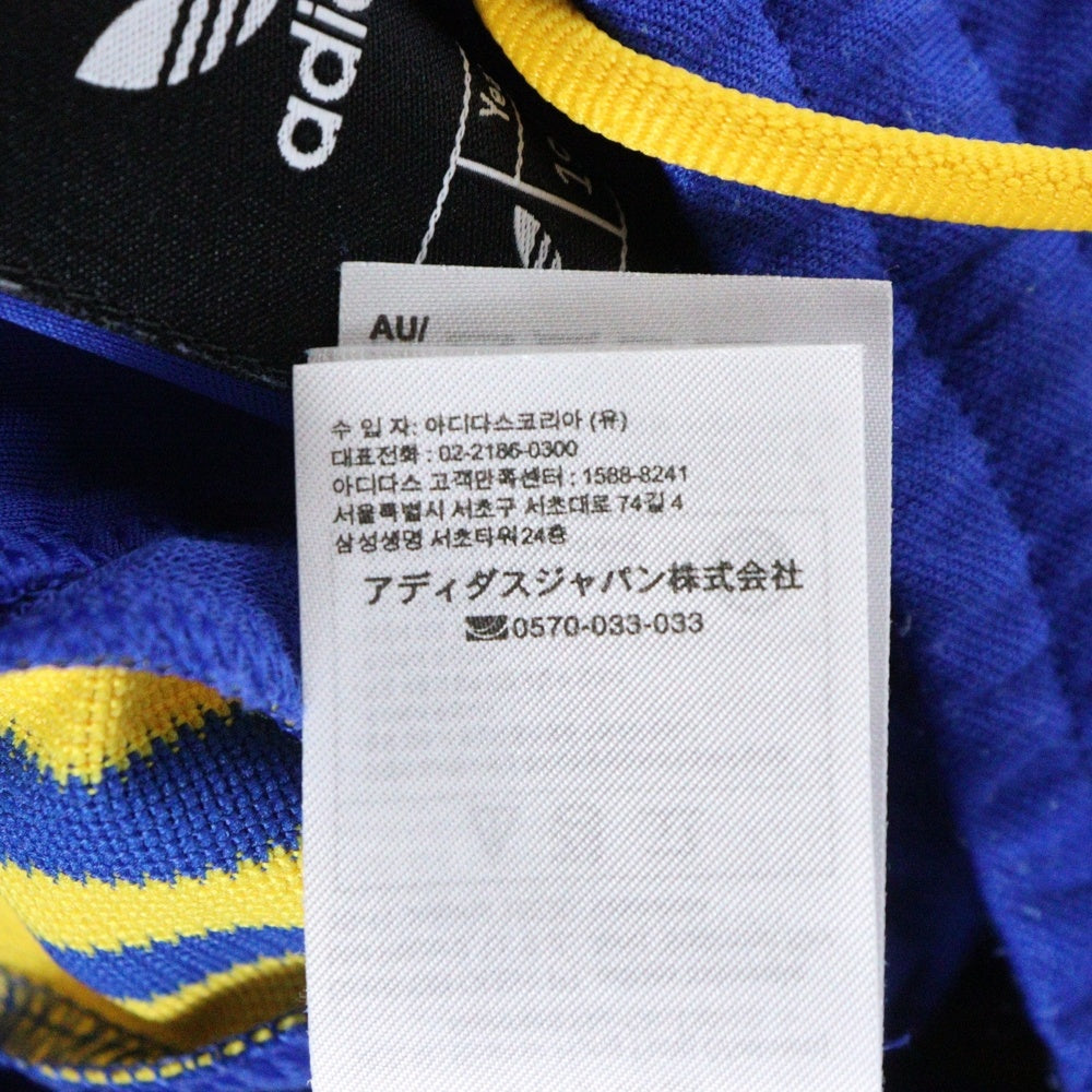 adidas(アディダス) GE0812 70S TRACK PANTS フロッキーロゴ トラックパンツ ブルー/イエロー