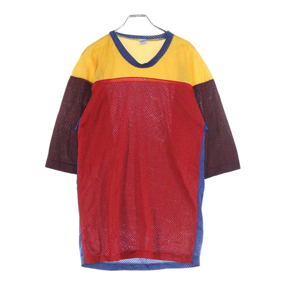 CHAMPION(チャンピオン) 70S VINTAGE ヴィンテージ クレイジーパターン メッシュ 半袖Tシャツ マルチ