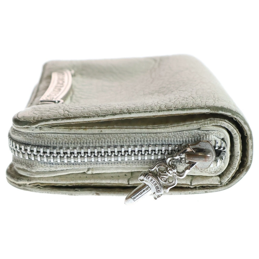 CHROME HEARTS(クロムハーツ) SQ ZIP BILL スクエアジップビル レザーウォレット 財布 ホワイト