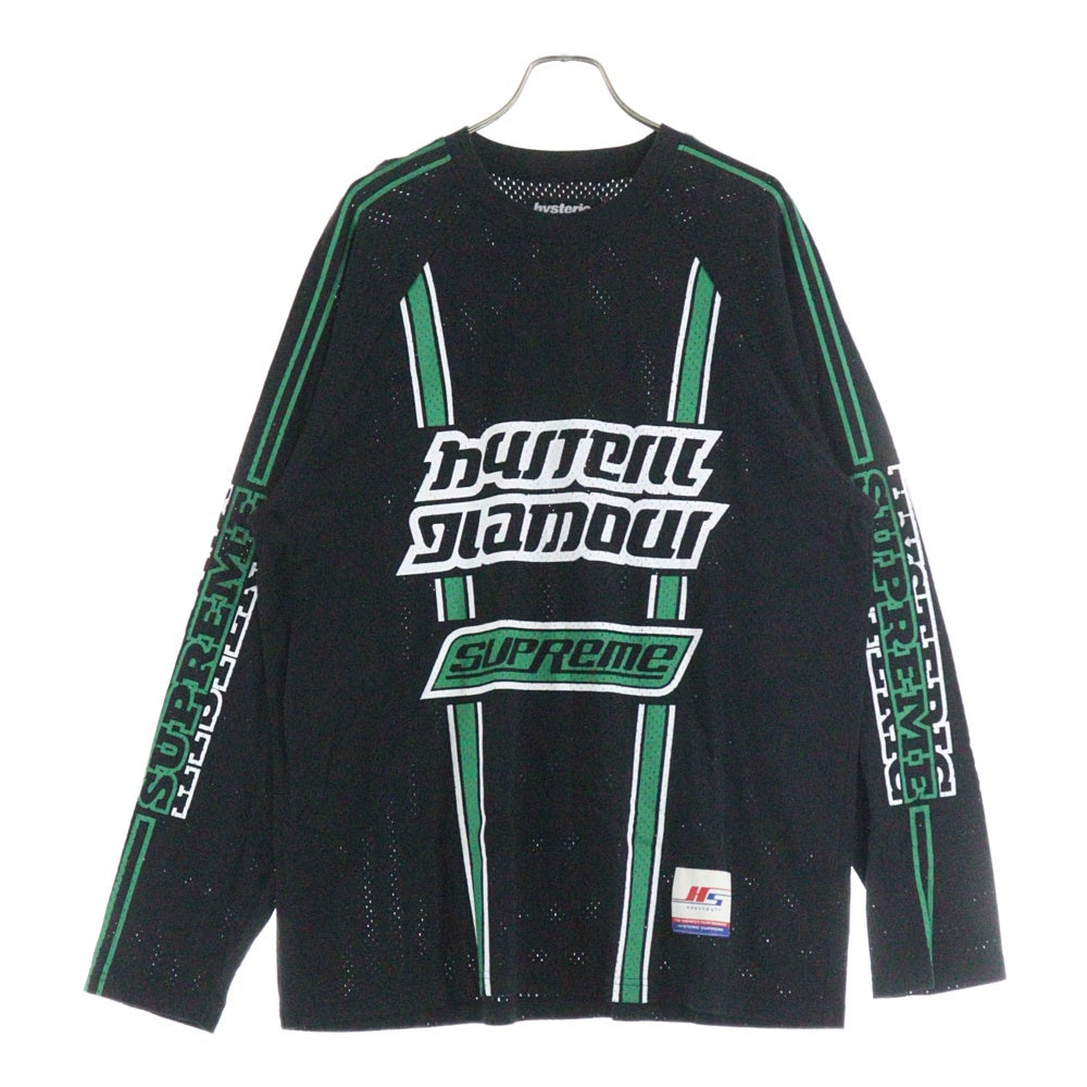 SUPREME(シュプリーム) 24AW ×HYSTERIC GLAMOUR Mesh L/S Top ヒステリックグラマー メッシュトップ 長袖カットソー ブラック