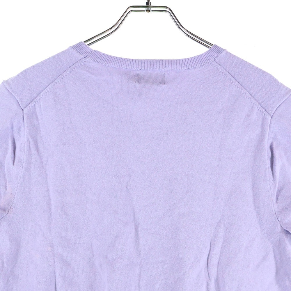 POLO RALPH LAUREN(ポロラルフローレン) 刺繍 ロゴ 半袖 ニット セーター パープル レディース