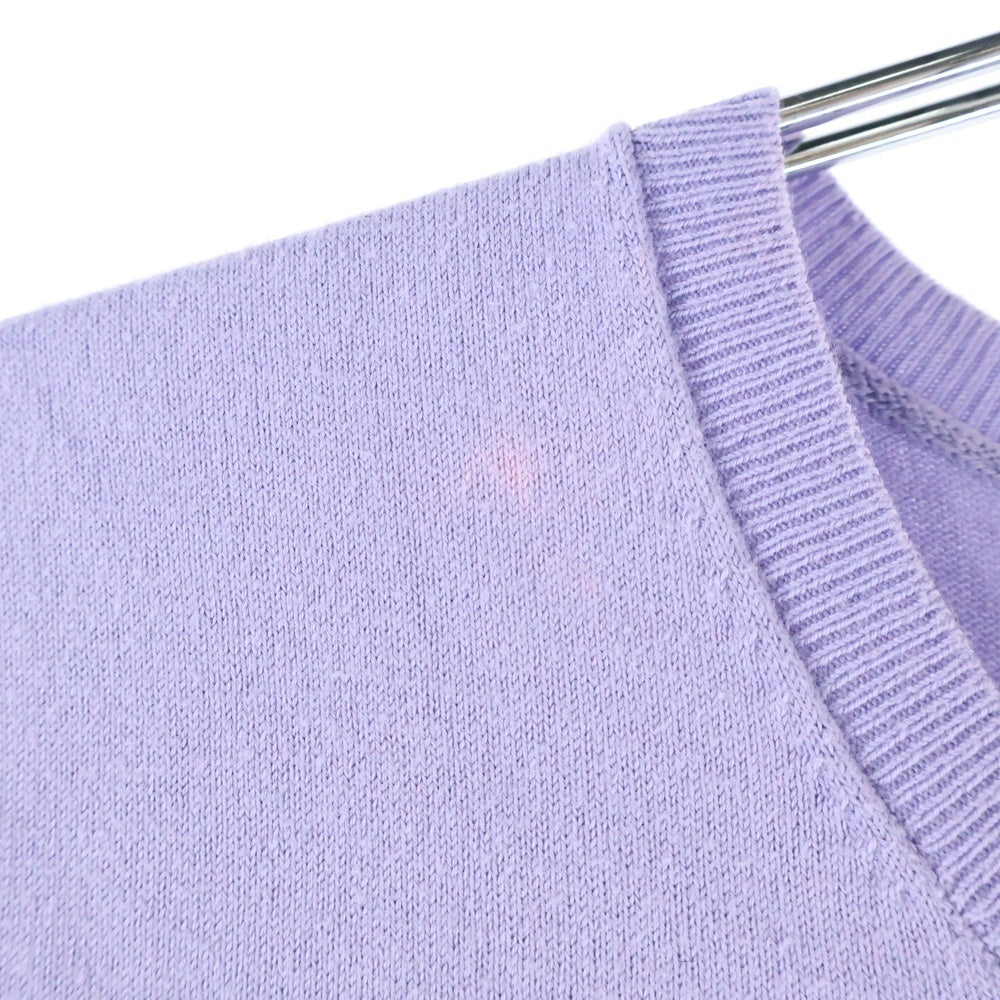 POLO RALPH LAUREN(ポロラルフローレン) 刺繍 ロゴ 半袖 ニット セーター パープル レディース