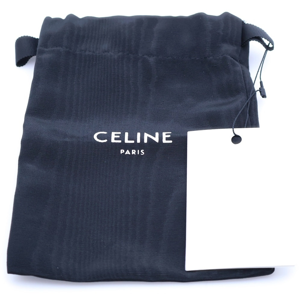 CELINE(セリーヌ) トリオンフ ロゴ シャイニーカーフスキン スモール フラップウォレット 財布 ベージュ 10D783DPV.03ND