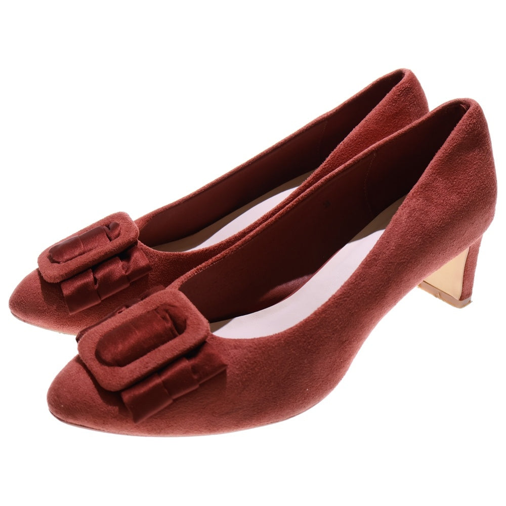 TOCCA(トッカ) リボンデザイン スエード ヒール レッド レディース
