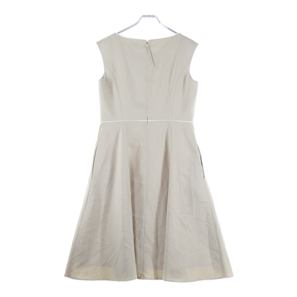 TOCCA(トッカ) ロゴプレート ノースリーブ ワンピース ベージュ レディース