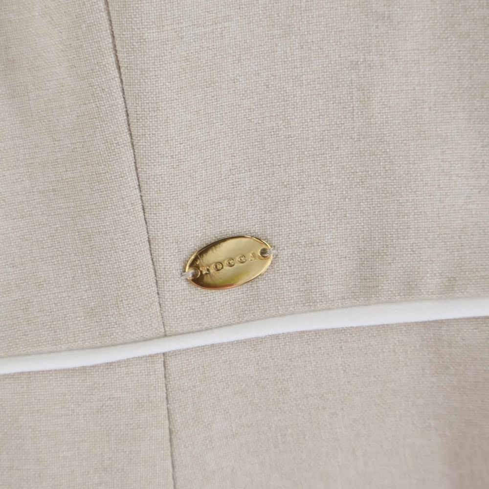 TOCCA(トッカ) ロゴプレート ノースリーブ ワンピース ベージュ レディース