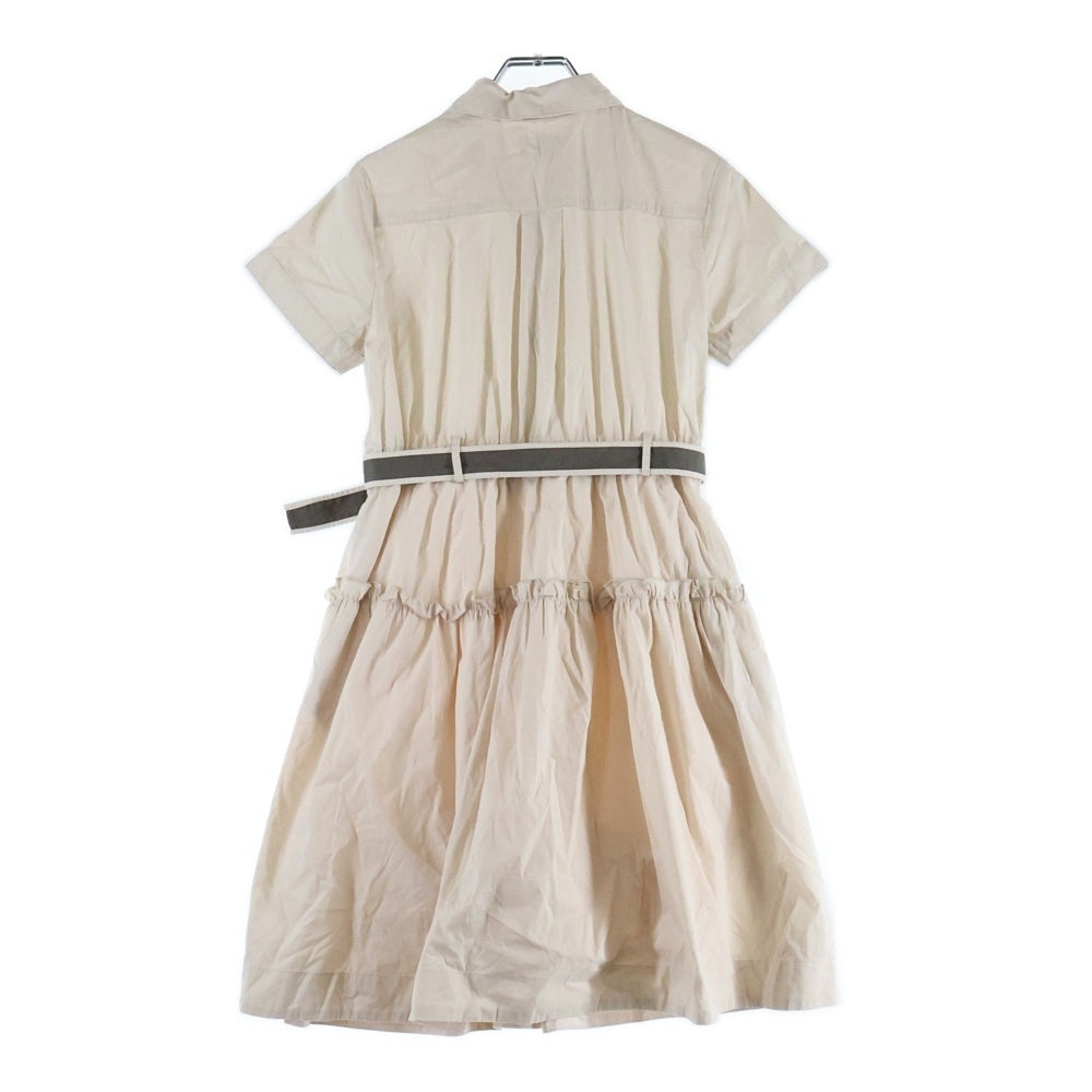 Kate Spade(ケイトスペード) ベルト付 ロゴプレート ワンピース ベージュ レディース
