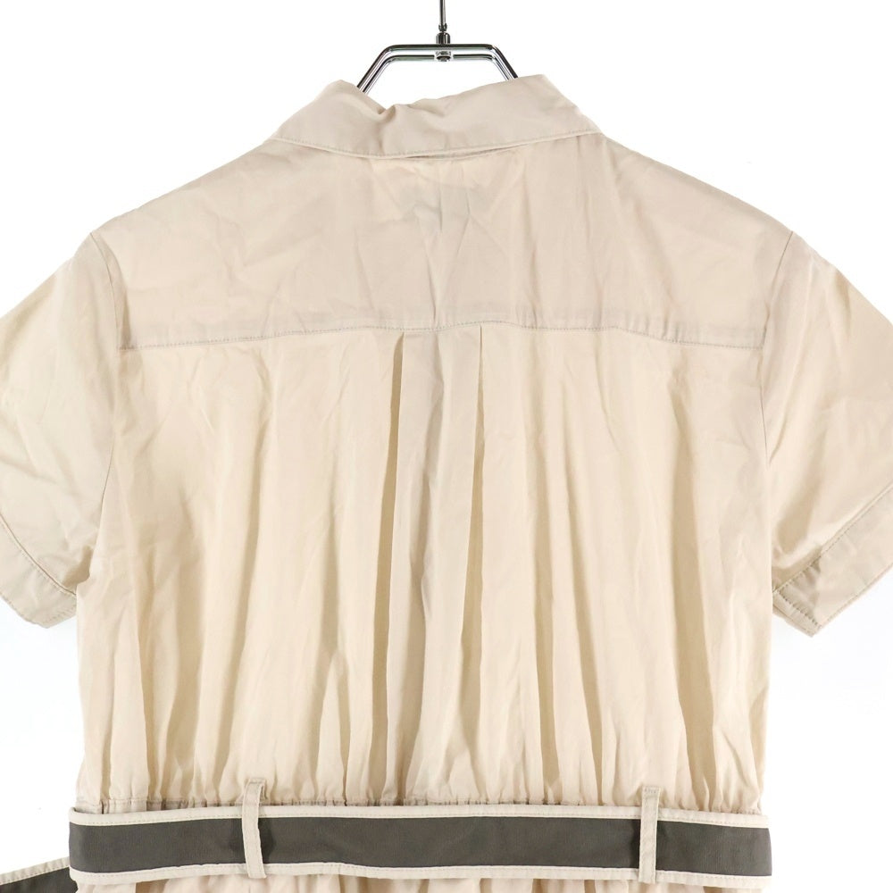 Kate Spade(ケイトスペード) ベルト付 ロゴプレート ワンピース ベージュ レディース