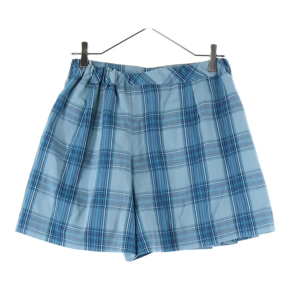 Kate Spade(ケイトスペード) ロゴプレート サイドベルト チェック キュロットスカート ブルー レディース