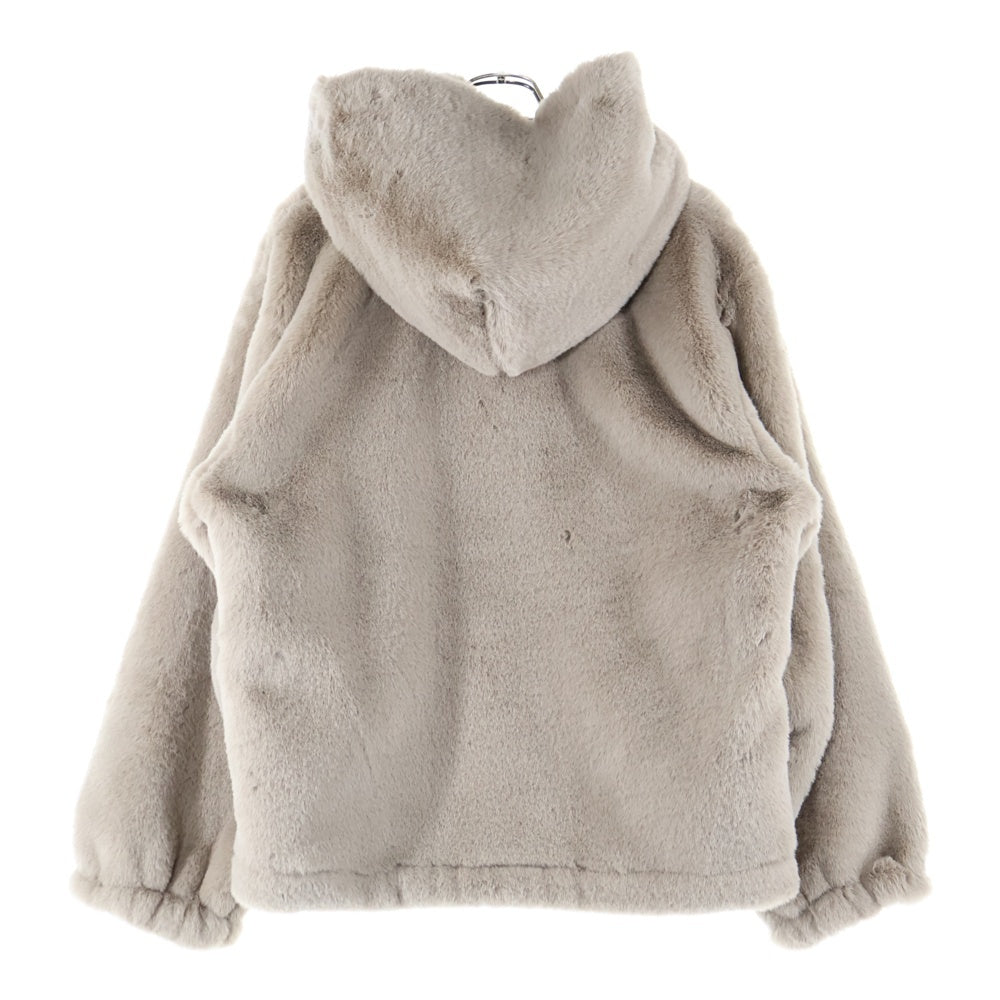MLVINCE(メルヴィンス) 23AW FAUX FUR JACKET ジップアップ フーデッドフェイクファージャケット ベージュ
